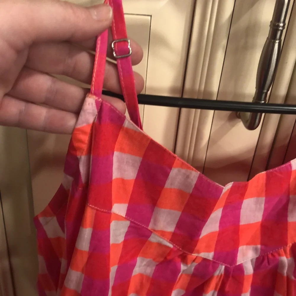 NEW SZ Blockprints X J Crew Tiered Dress 👗 in Gingham - Picture 4 of 14